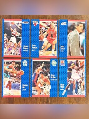 1991 Fleer Basketball Cards - Set of 6
